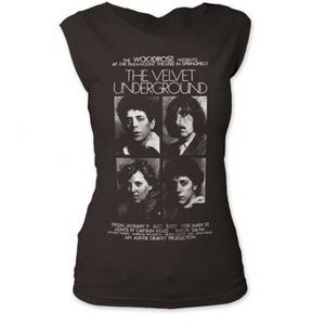 Velvet Underground Black Cap Sleeve Tee Sz L
